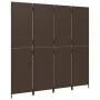 Biombo de 4 paneles ratán sintético marrón de , Divisores de ambientes - Ref: Foro24-365345, Precio: 186,41 €, Descuento: %