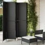 Biombo de 5 paneles ratán sintético negro de , Divisores de ambientes - Ref: Foro24-365364, Precio: 193,08 €, Descuento: %