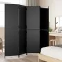 Biombo de 5 paneles ratán sintético negro de , Divisores de ambientes - Ref: Foro24-365364, Precio: 193,08 €, Descuento: %
