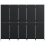 Biombo de 5 paneles ratán sintético negro de , Divisores de ambientes - Ref: Foro24-365364, Precio: 193,08 €, Descuento: %