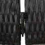 Biombo de 5 paneles ratán sintético negro de , Divisores de ambientes - Ref: Foro24-365364, Precio: 193,08 €, Descuento: %
