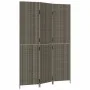 Biombo de 3 paneles ratán sintético gris de , Divisores de ambientes - Ref: Foro24-365358, Precio: 175,97 €, Descuento: %