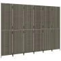 Biombo de 6 paneles ratán sintético gris de , Divisores de ambientes - Ref: Foro24-365370, Precio: 252,60 €, Descuento: %