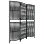 Biombo de 3 paneles ratán sintético negro de , Divisores de ambientes - Ref: Foro24-365372, Precio: 95,25 €, Descuento: %