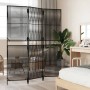 Biombo de 3 paneles ratán sintético negro de , Divisores de ambientes - Ref: Foro24-365372, Precio: 95,25 €, Descuento: %