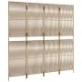 Biombo de 4 paneles ratán sintético beige de , Divisores de ambientes - Ref: Foro24-365379, Precio: 124,80 €, Descuento: %