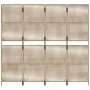 Biombo de 4 paneles ratán sintético beige de , Divisores de ambientes - Ref: Foro24-365379, Precio: 124,80 €, Descuento: %