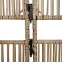 Biombo de 4 paneles ratán sintético beige de , Divisores de ambientes - Ref: Foro24-365379, Precio: 124,80 €, Descuento: %