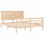 Estructura de cama con cabecero madera maciza 160x200 cm de , Camas y somieres - Ref: Foro24-3195231, Precio: 154,84 €, Descu...