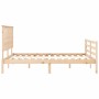 Estructura de cama con cabecero madera maciza 160x200 cm de , Camas y somieres - Ref: Foro24-3195231, Precio: 154,84 €, Descu...