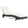 Wheelchair with brown synthetic rattan cushion by vidaXL, Loungers - Ref: Foro24-44453, Price: 167,79 €, Discount: %