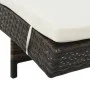 Wheelchair with brown synthetic rattan cushion by vidaXL, Loungers - Ref: Foro24-44453, Price: 167,79 €, Discount: %