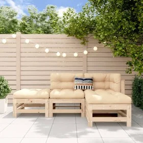 Juego de muebles de jardín 4 piezas madera maciza de pino de , Conjuntos de jardín - Ref: Foro24-3186501, Precio: 212,68 €, D...