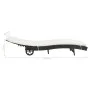 Lounger with wheels and black synthetic rattan cushion by vidaXL, Loungers - Ref: Foro24-44454, Price: 137,02 €, Discount: %