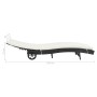 Tumbona con ruedas y cojín ratán sintético negro de vidaXL, Tumbonas - Ref: Foro24-44454, Precio: 168,12 €, Descuento: %