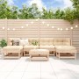 Juego de muebles de jardín 7 piezas madera maciza de pino de , Conjuntos de jardín - Ref: Foro24-3186354, Precio: 335,17 €, D...