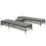 Tumbonas 2 unidades con mesa ratán sintético marrón de vidaXL, Tumbonas - Ref: Foro24-44456, Precio: 354,07 €, Descuento: %