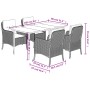 Set comedor de jardín 5 pzas con cojines ratán sintético beige en Conjuntos de jardín | Comprar online en Foru.es