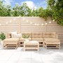 Juego de muebles de jardín 7 piezas madera maciza de pino de , Conjuntos de jardín - Ref: Foro24-3186396, Precio: 375,23 €, D...