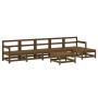 Juego de muebles jardín 7 pzas madera maciza pino marrón miel de , Conjuntos de jardín - Ref: Foro24-3186427, Precio: 441,32 ...