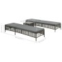 Tumbonas 2 unidades con mesa ratán sintético marrón de vidaXL, Tumbonas - Ref: Foro24-44456, Precio: 354,07 €, Descuento: %