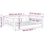 Cama para perros madera maciza de pino 105,5x75,5x28 cm de , Camas para perros - Ref: Foro24-820202, Precio: 84,28 €, Descuen...
