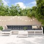 Juego de muebles de jardín 7 pzas madera maciza de pino blanco de , Conjuntos de jardín - Ref: Foro24-3186425, Precio: 411,57...