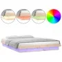 Bed frame with LED Super King solid wood 180x200 cm by , Beds and slatted bases - Ref: Foro24-819987, Price: 163,70 €, Discou...