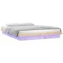 Bed frame with LED Super King solid wood 180x200 cm by , Beds and slatted bases - Ref: Foro24-819987, Price: 163,70 €, Discou...