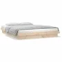 Bed frame with LED Super King solid wood 180x200 cm by , Beds and slatted bases - Ref: Foro24-819987, Price: 163,70 €, Discou...