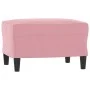 Sillón con taburete terciopelo rosa 60 cm de , Sofás - Ref: Foro24-3201100, Precio: 207,43 €, Descuento: %