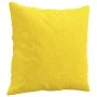 2-seater sofa with light yellow fabric cushions, 120 cm. by , Sofas - Ref: Foro24-3200906, Price: 214,44 €, Discount: %