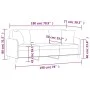 3-Sitzer-Sofa mit cremefarbenen Stoffkissen 180 cm von , Sofas - Ref: Foro24-3200919, Preis: 270,47 €, Rabatt: %