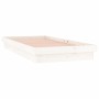 Estructura de cama con LED madera maciza blanca 90x190 cm de , Camas y somieres - Ref: Foro24-820003, Precio: 134,14 €, Descu...