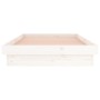 Estructura de cama con LED madera maciza blanca 90x190 cm de , Camas y somieres - Ref: Foro24-820003, Precio: 134,14 €, Descu...