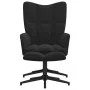 Sillón de relax con taburete terciopelo negro de , Sillones - Ref: Foro24-328112, Precio: 174,41 €, Descuento: %