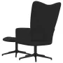 Sillón de relax con taburete terciopelo negro de , Sillones - Ref: Foro24-328112, Precio: 174,41 €, Descuento: %