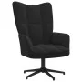 Sillón de relax con taburete terciopelo negro de , Sillones - Ref: Foro24-328112, Precio: 174,41 €, Descuento: %