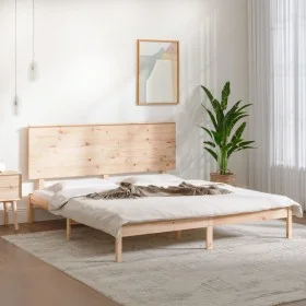 Estructura de cama madera maciza 180x200 cm de , Camas y somieres - Ref: Foro24-3104818, Precio: 162,12 €, Descuento: %