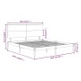 Estructura de cama madera maciza 180x200 cm de , Camas y somieres - Ref: Foro24-3104818, Precio: 164,62 €, Descuento: %