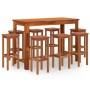 Juego muebles de bar de jardín 9 piezas madera maciza de acacia de , Conjuntos de jardín - Ref: Foro24-3116023, Precio: 585,4...