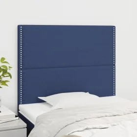 Cabeceros 2 unidades de tela azul 80x5x78/88 cm de , Cabeceros y pies de cama - Ref: Foro24-3116172, Precio: 44,42 €, Descuen...