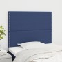 Cabeceros 2 unidades de tela azul 80x5x78/88 cm de , Cabeceros y pies de cama - Ref: Foro24-3116172, Precio: 44,78 €, Descuen...