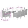 Set comedor de jardín 9 pzas con cojines ratán sintético beige en Conjuntos de jardín | Comprar online en Foru.es