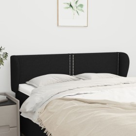 Cabecero de tela negro 147x23x78/88 cm de , Cabeceros y pies de cama - Ref: Foro24-3117004, Precio: 60,83 €, Descuento: %