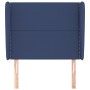 Cabecero con orejas de tela azul 83x23x118/128 cm de , Cabeceros y pies de cama - Ref: Foro24-3117796, Precio: 61,54 €, Descu...