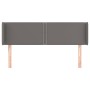 Cabecero de cuero sintético gris 147x16x78/88 cm de , Cabeceros y pies de cama - Ref: Foro24-3118722, Precio: 56,28 €, Descue...