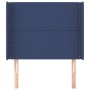 Cabecero con orejas de tela azul 83x16x118/128 cm de , Cabeceros y pies de cama - Ref: Foro24-3119420, Precio: 57,60 €, Descu...
