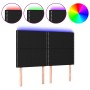 Cabecero con luces LED tela negro 144x5x118/128 cm de , Cabeceros y pies de cama - Ref: Foro24-3122284, Precio: 91,26 €, Desc...