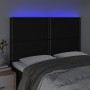 Cabecero con luces LED tela negro 144x5x118/128 cm de , Cabeceros y pies de cama - Ref: Foro24-3122284, Precio: 91,26 €, Desc...